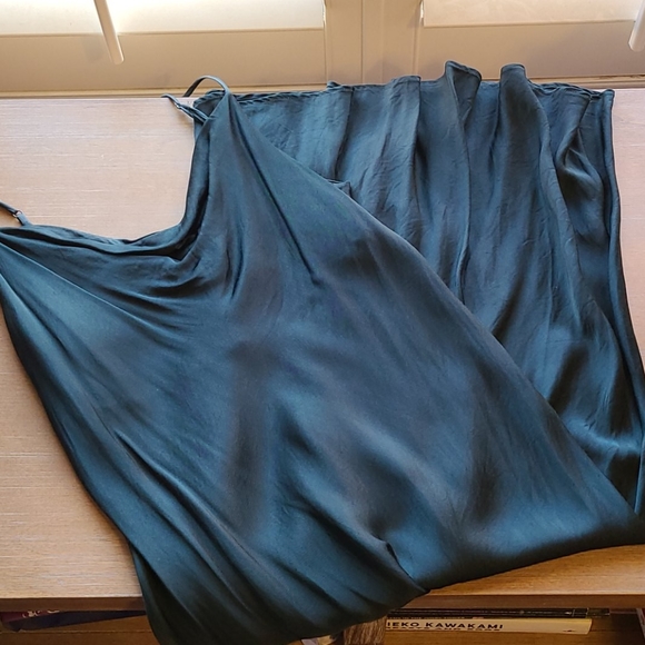 ZARA NWOT Flowing Camisole Dress - Emerald Green - Picture 8 of 10